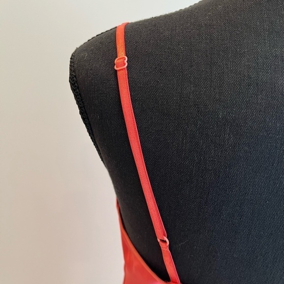 MICHELLE DE COURCY Slip Camisole Set Bias Cut Satin Flounce Hem Bodycon Chic - Picture 9 of 15